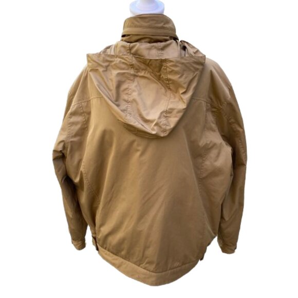 Polo Ralph Lauren Men's Jacket Medium Tan Fleece Lining Full Zip Roll-up Hood XL - Picture 5 of 16